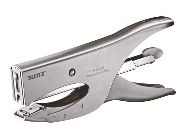 Leitz Large - Stifttang - 40 ark / 4 mm - 24/6, 24/8 - metall - sølv