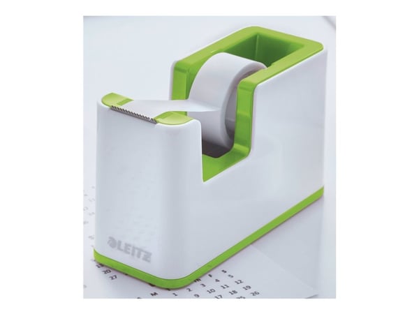 Leitz WOW - Dispenser med kontortape - skrivebord - grønn dispenser