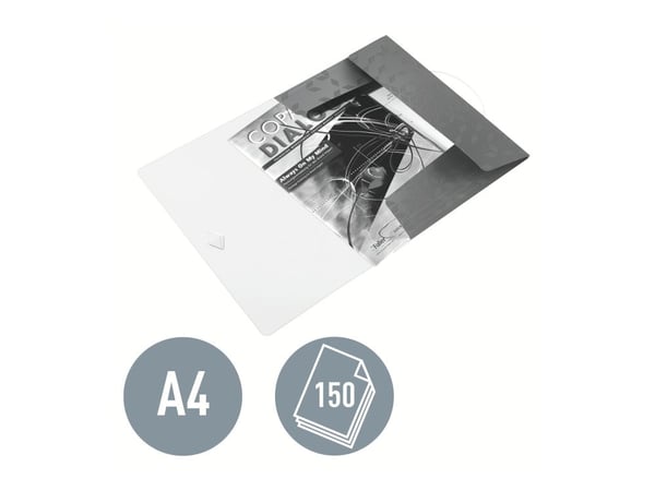 Leitz WOW läppäkansio PP A4, Esittelykansio, A4, Polypropeeni (PP), Valkoinen, Muotokuva, 150 arkkia