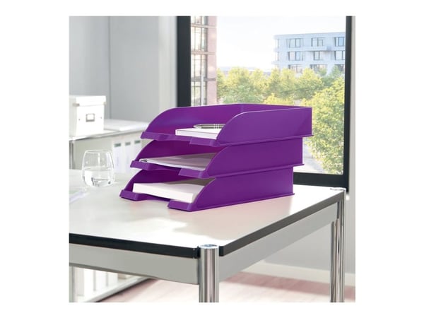 Leitz WOW - Brevbakke - for A4 (210 x 297 mm) - metallisk purpur