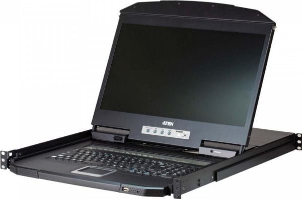 ATEN CL3108NX - KVM-konsoll - PS/2, USB - USA - engelsk (QWERTY) - 18.5" - kan monteres i rack - 1366 x 768 @ 60 Hz - 250 cd/m² - 1000:1 - 5 ms - V...