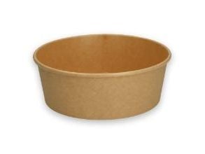Salladsskål Verive 1000ml Ø150xH75mm Pap/PLA FSC Brun, 50 st/pack - (50 st.)