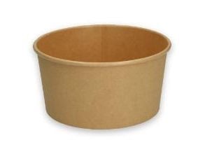 Salladsskål Verive 1300 ml Ø185xH65 mm biologiskt nedbrytbar PAP/PLA neutral brun, 50 st