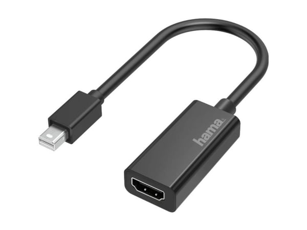Hama - Video adapter - Mini DisplayPort plugg til HDMI hunn - svart - 4K-støtte