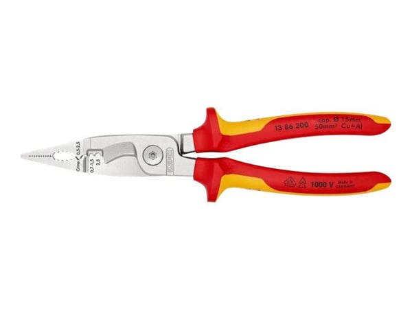 Knipex-pihdit sähkötöihin 6in1 200mm 1000V VDE (13 86 200) Knipex-pihdit sähkötöihin 6in1 200mm 1000V VDE (13 86 200)