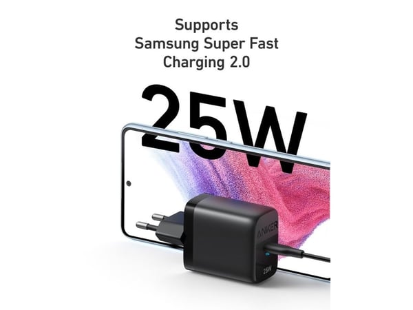 Anker Series 3 312 - Strömadapter - 25 Watt - 3 A - IQ 3.0 (USB-C)