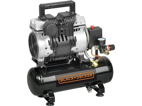 Black & Decker Juodas&DECKER Kompresorius OLJEFRI. 6L /1KM/ 8BAR /0,75KW / VELDIG STILLE