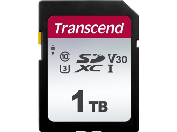 Transcend 300S - Flashminnekort - 1 TB - Video Class V30 / UHS-I U3 / Class10 - SDXC UHS-I