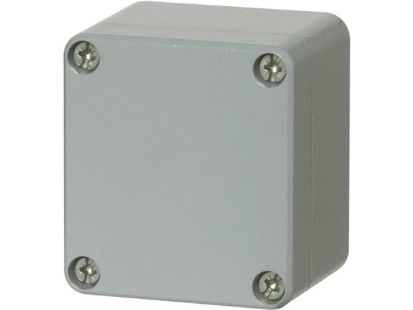 FIBOX Montageboks Korrosionsbestanding Aluminium 125x124x81 mm Grå RAL7001 IP 66 og IP 67 Tom