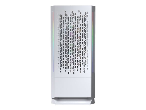 Cougar MX430 Air RGB - Mid tower - ATX - sidepanel med vindu (herdet glass) - ingen strømforsyning - hvit - USB/lyd