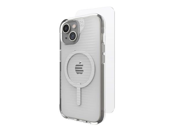 ZAGG Luxe Snap - Beskyttelsesboks baksidedeksel for mobiltelefon - MagSafe-samsvar - blank - for Apple iPhone 15