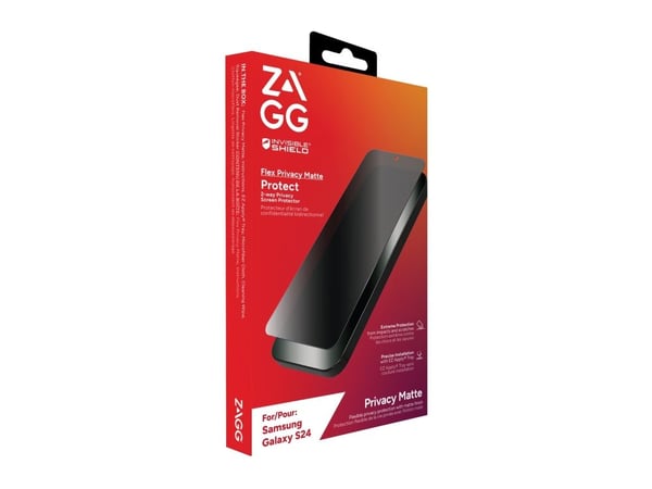 InvisibleShield Flex Privacy Matte B Samsung Galaxy S24 Screen INTL, Samsung, Galaxy S24, Antibakteerinen, Iskunkestävä, Läpinäkyvä, 1 kpl