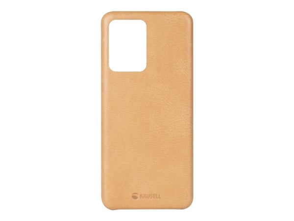 Krusell Sunne - Matkapuhelimen takakuori - tekstiili, aito vintage-nahka - klassinen nude - Samsung Galaxy S20+, S20+ 5G:lle