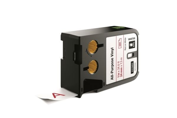 DYMO XTL All-Purpose - Vinyl - rødt på hvitt - Rull (2,4 cm x 7,5 m) 1 rull(er) merkelapper - for XTL 300, 500