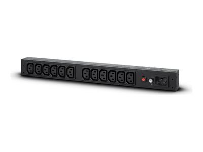CyberPower Basic Series PDU20BHVIEC12R - Strømfordelerenhet (kan monteres i rack) - AC 200/230 V - inngang: IEC 60320 C20 - utgangskontakter: 12 (p...