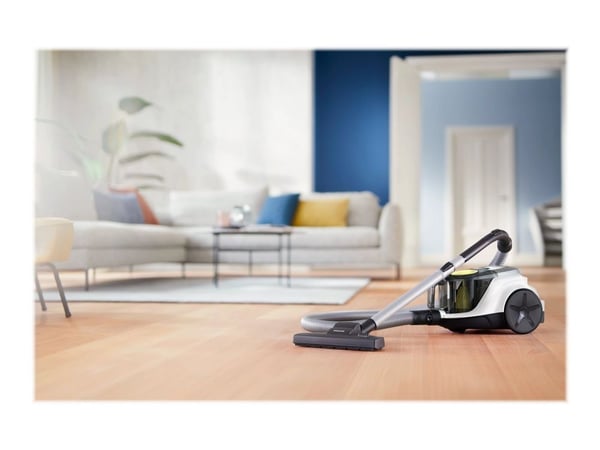 Philips 2000 Series XB2140 - Pölynimuri - säiliö - ilman pussia - 850 W - lumivalkoinen/keltainen