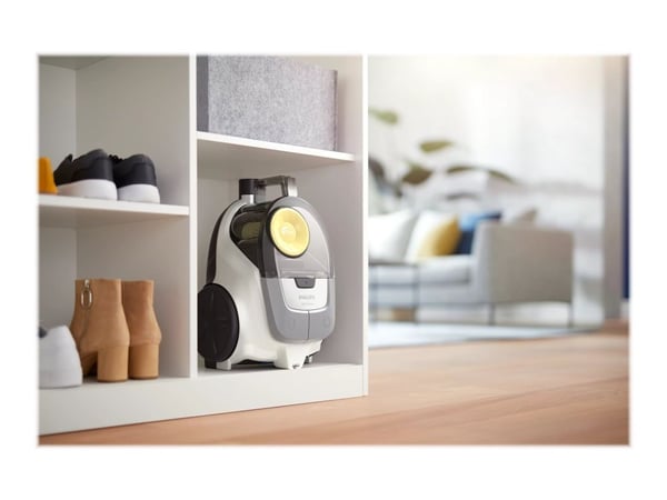 Philips 2000 Series XB2140 - Pölynimuri - säiliö - ilman pussia - 850 W - lumivalkoinen/keltainen
