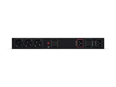 CyberPower zbh ByPass Manual IEC-uttak PDU 1U-inngang 16A 1xC192xC20-utgang 16A 1x C19 3x beskyttende kontaktkontakter