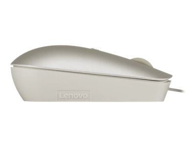 Lenovo 540 - Mus - kompakt - optisk - 4 knapper - kablet - sand - løsvekt