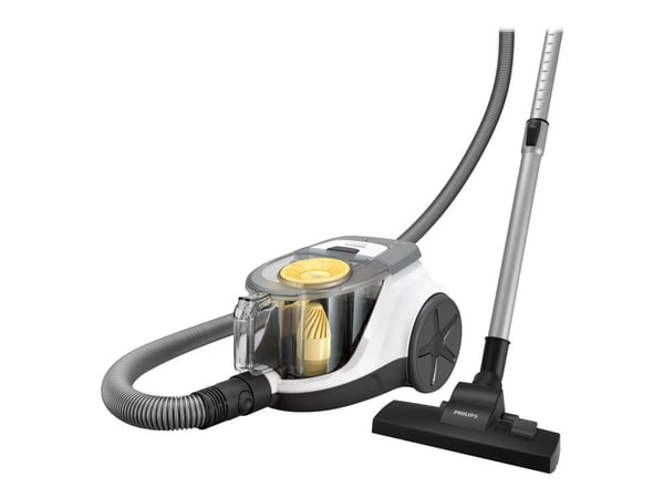 Philips 2000 Series XB2140 - Pölynimuri - säiliö - ilman pussia - 850 W - lumivalkoinen/keltainen