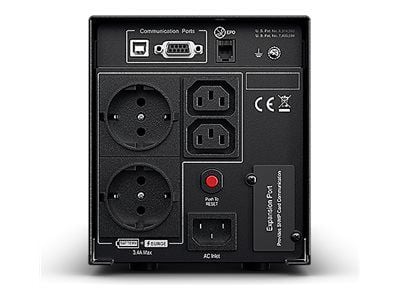 CyberPower Professional Tower Series PR750ELCDGR - UPS - AC 230 V - 675 Watt - 750 VA - 1-fas - RS-232, USB - utgångskontakter: 4 - aktive PFC - svart