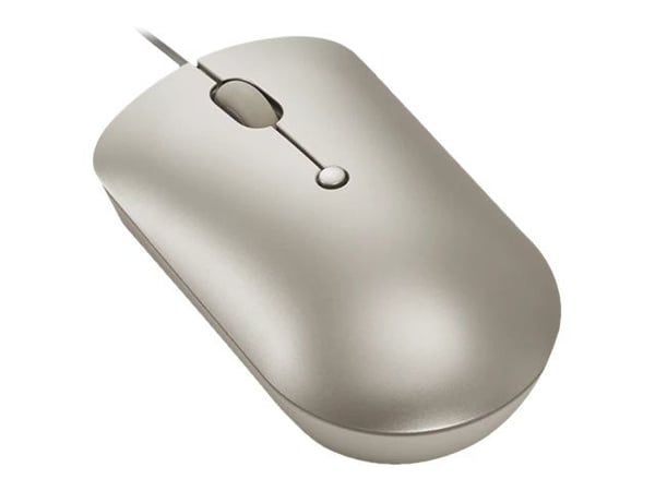 Lenovo 540 - Mus - kompakt - optisk - 4 knapper - kablet - sand - løsvekt