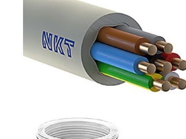 Asennuskaapeli NOIKLX 90° 7G2.5 Vaaleanharmaa R50 - (50 metriä)