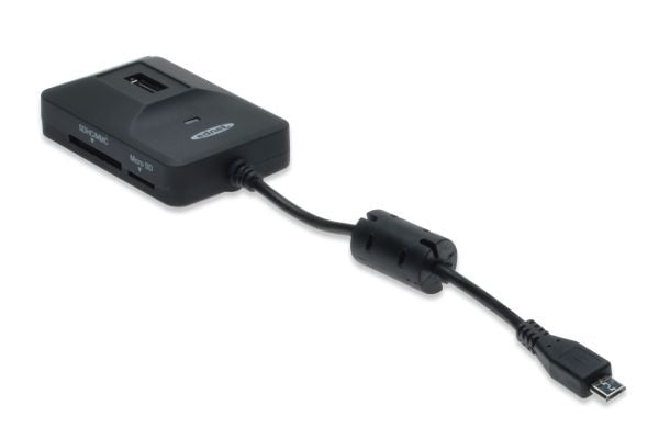 Ednet 31516, Memory Stick (MS), MicroSD (TransFlash), MMC, SD, SDHC, Sort, USB 2.0, 45 mm, 65 mm, 15 mm