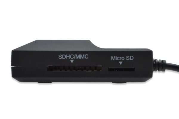 Ednet 31516, Memory Stick (MS), MicroSD (TransFlash), MMC, SD, SDHC, Sort, USB 2.0, 45 mm, 65 mm, 15 mm