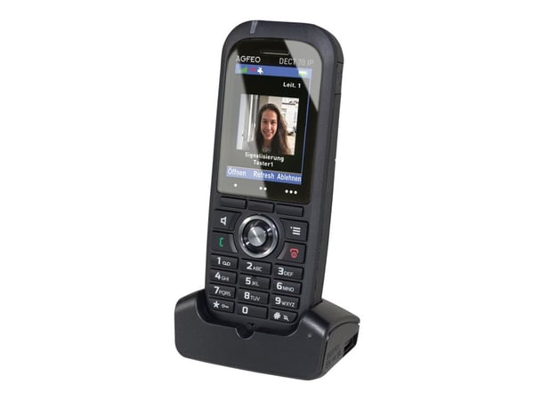 AGFEO DECT 70 IP - Trådløst ekstra håndsett - med Bluetooth-grensesnitt - IP-DECT - svart