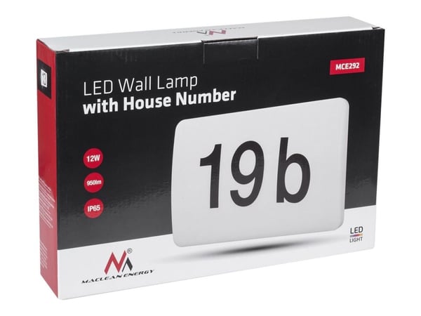 Maclean MCE292 - Vegglampe - LED - 12 W - nøytralt lys - 4000 K - hvit
