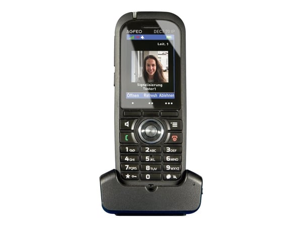 AGFEO DECT 70 IP - Trådløst ekstra håndsett - med Bluetooth-grensesnitt - IP-DECT - svart