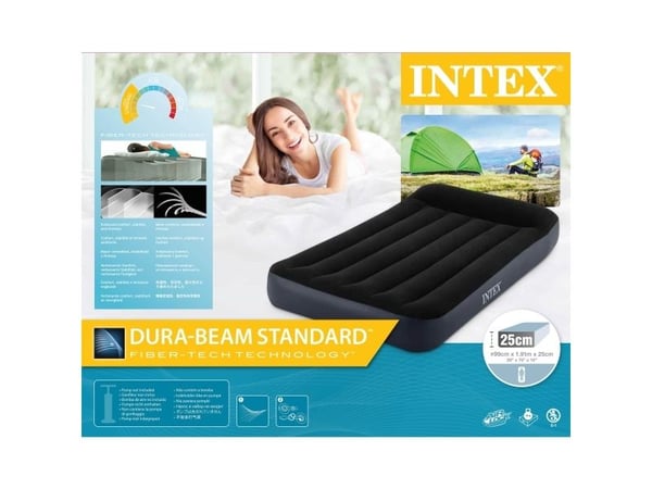 Intex Klassisk Luftmadras med Hovedpude 99x191x25 cm