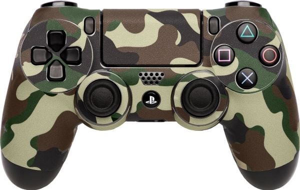 Gaming controller skin(Sticker only, controller not included), PlayStation 4, Camouflage, Grøn