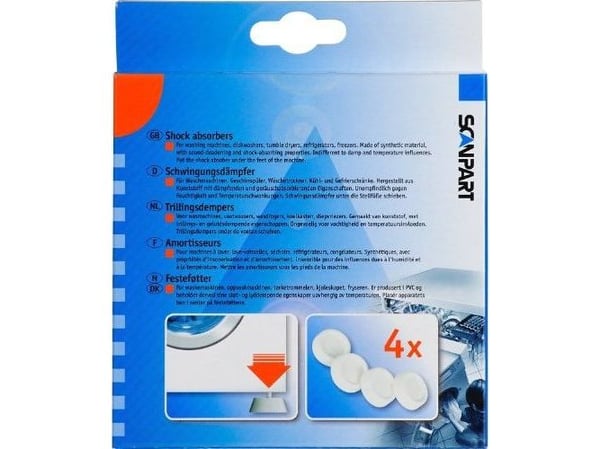 SCANPART 1940000200, Støtdemper, Alle merker, Plastikk, 4 stykker, 63 mm, 63 mm