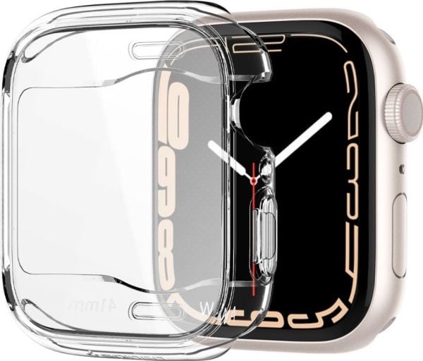 Spigen Ultra Hybrid, Etui, Smartklokke, Gjennomsiktig, Apple, Apple Watch Series 9 / 8 / 7 (41mm), Termoplastisk polyuretan (TPU), Polykarbonat (PC)