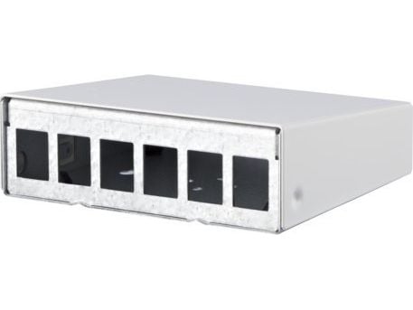 Metz CONNECT AP-keystone hölje 6-port, rent vit RAL9010