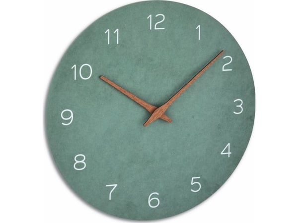 TFA-Dostmann 60.3054.04, Vegg, Quartz clock, Sirkel, Grønn, Tre, Tre