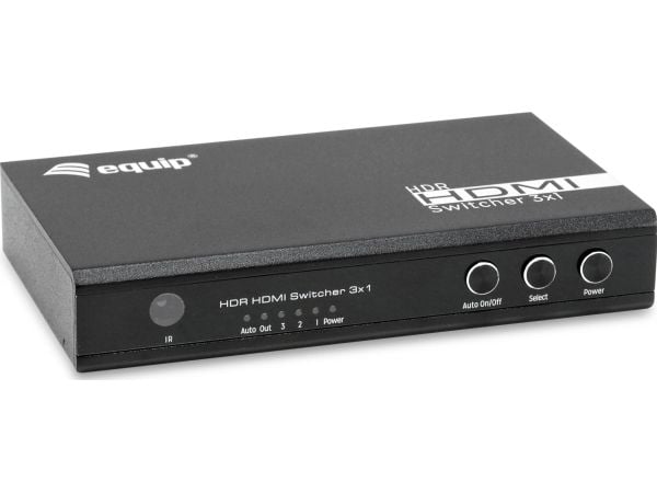 Equip 332725, HDMI, Aluminium, Sort, 60 Hz, 3840 x 2160, 7.1 kanaler