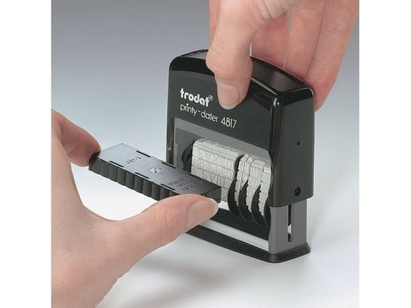 Stempelpude trodat 6/4817, sort, pakke a 2 stk.