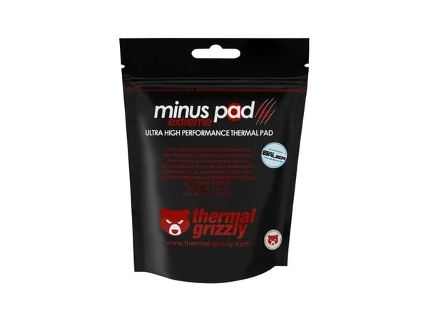 Thermal Grizzly Minus Pad Extreme, Termisk pute, 3,38 g/cm³, Blå, Rosa, -100 - 200 °C, 100 mm, 100 mm
