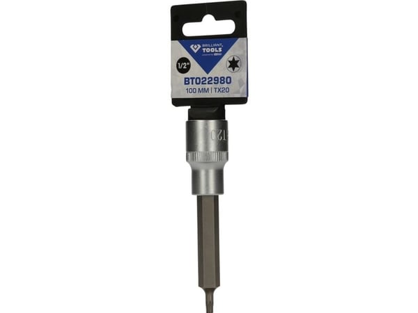 Brilliant Tools BT022981, Stikkontakt, 1/2", T25, 100 mm, 94 g, 45 mm
