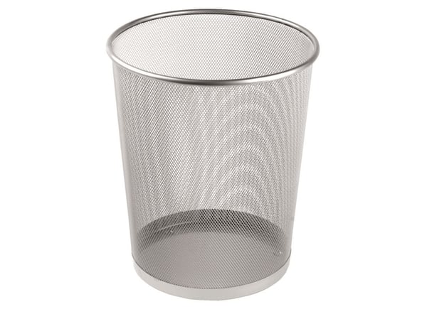 Papirkurv tråd metal sølv 18 ltr.