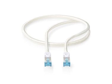 Nedis - Koblingskabel - RJ-45 (hann) til RJ-45 (hann) - 50 cm - 8 mm - S/FTP - CAT 6a - halogenfri, formstøpt, rund, uten hindringer, 10 Gigabit Et...
