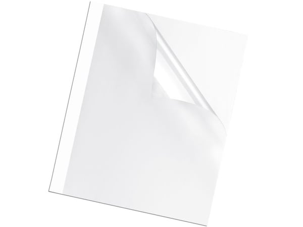 Fellowes Standing - 4 mm - A4 (210 x 297 mm) - 43 ark - 150 mikroner - hvit - 200 g/m² - 100 stk termobindeperm - for Fellowes Helios 30, Helios 60
