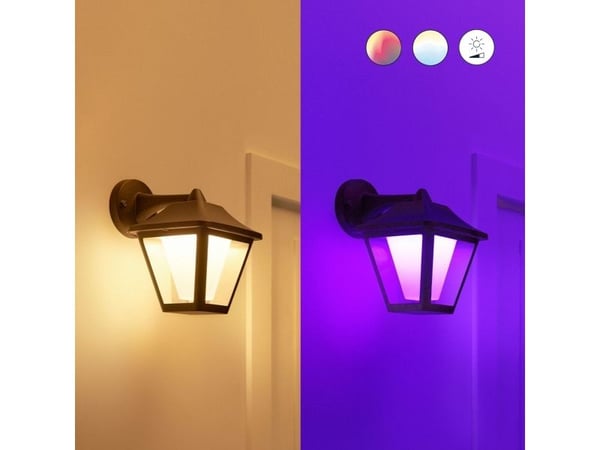 WiFi Smart Klassisk Vegglampe Utefarge + Varm-kald hvit 230V