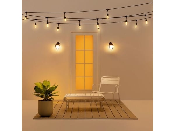 WiFi Smart Klassisk Vegglampe Utefarge + Varm-kald hvit 230V
