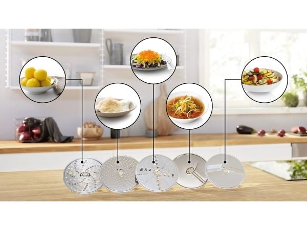 Bosch MUZS68VL, Tilbehørssett, Svart, Gjennomsiktig, Rustfritt stål, MUMS6xxx, MUM9xxx, 315 mm, 240 mm