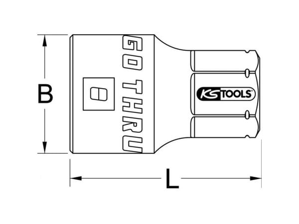 KS Tools 503.498, 10 mm, Kromvanadiumstål, 22,6 mm, 10 g