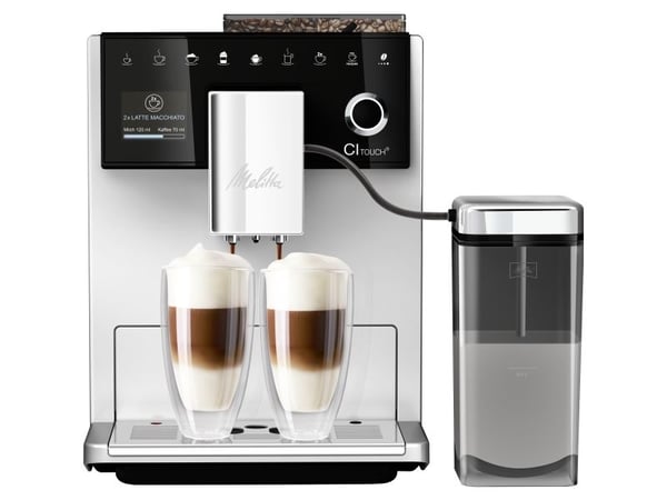 Melitta CI Touch, Espressokone, 1,8 L, Kahvipavut, Sisäänrakennettu jauhin, 1400 W, Hopea